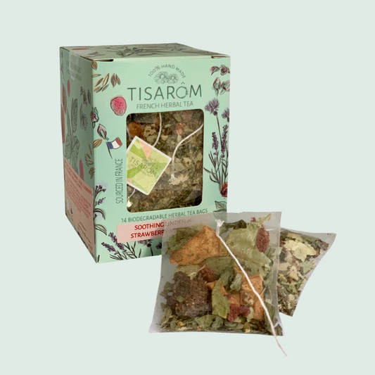 French Herbal Tea By Tisarom - Soothing Linden & Strawberry Spearmint Mix
